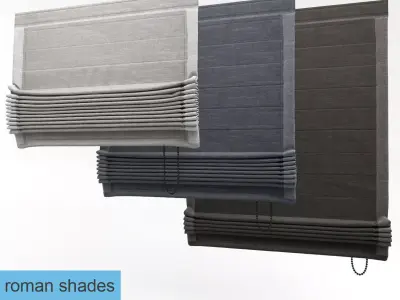 Roman shades 3D model