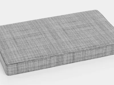 Large Box Cushion - Realistic Fabric Mattress and Bench Pad 3D model