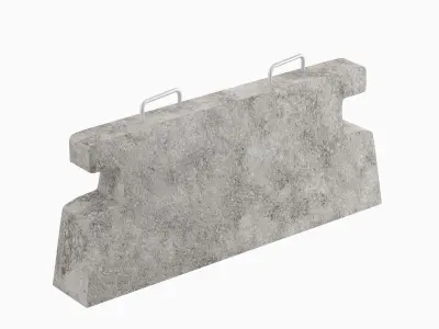 Stone Barrier 01 Low-poly 3D model