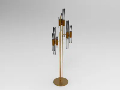 Floor Lamp Low-poly 3D model 30