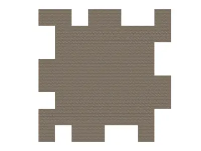 34-edge SketchUp piece 3D model