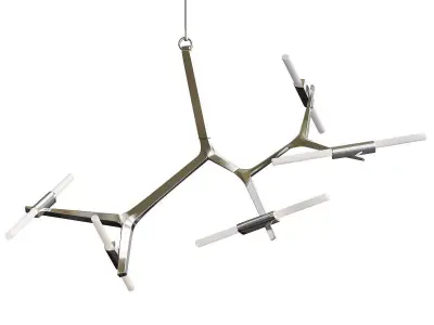 Agnes chandelier 10 lights aluminium von Roll Hill 3D model