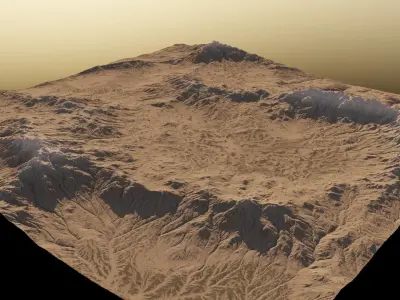 Afghanistan style mountains terrain Realistic 3D model