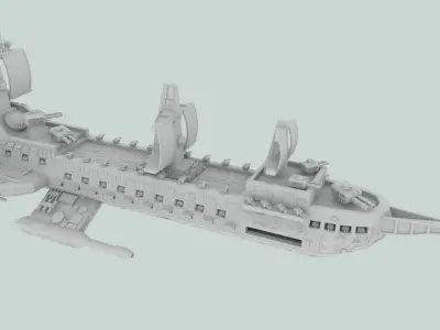 Space assault frigate 3D model