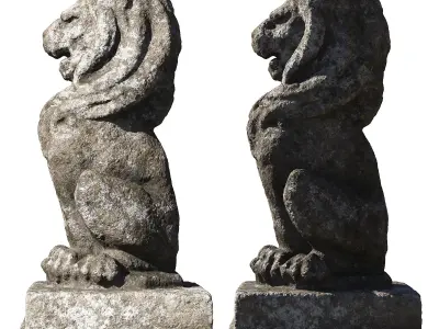 The Statue Of The Lion Scan Low-poly 3D model