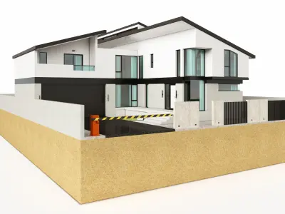 Duplex House-1 3D model