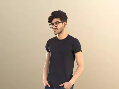 Clark 11296 - Casual Teenager Standing Street Style Summer Low-poly 3D model