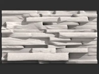 Crude Stone Barrier Low Poly 3D print model purchase