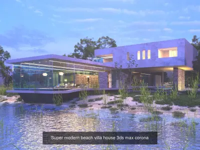 Mies van derRohe Frank lloyd wright style houses G n underground 3D Model Pack