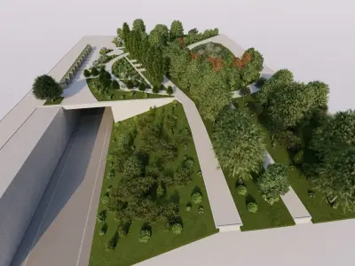 park-public park-Private Park Landscape 3D model