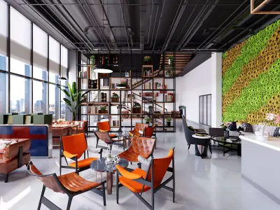 cafe coffee house 3D model