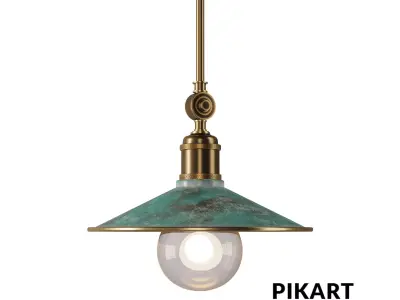 Brass pendant light sku 351 Free 3D model