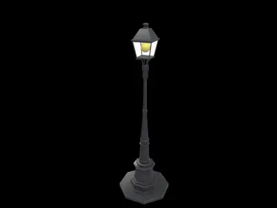 Street Lamp Low Poly 3D Model Low-poly 3D model