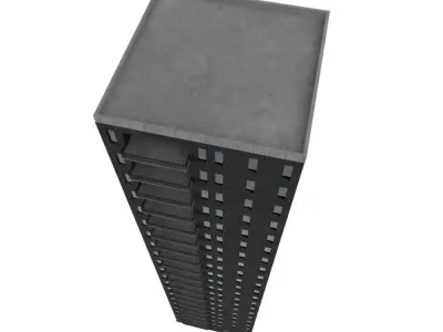 Black Brick Building 3D model