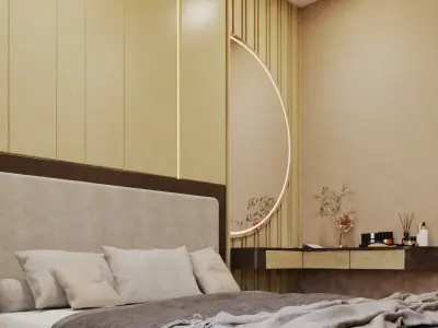 Compact Apartment Interior 3D Scene Low-poly 3D model