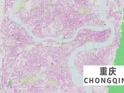 Chongqing City urban planning maquett  building Terrain  3D model