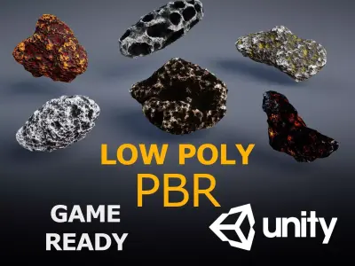 Asteroids rock 3D Model Pack