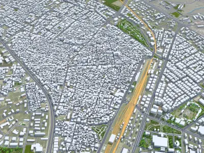 Diyarbakir Turkey 25km Low-poly 3D model