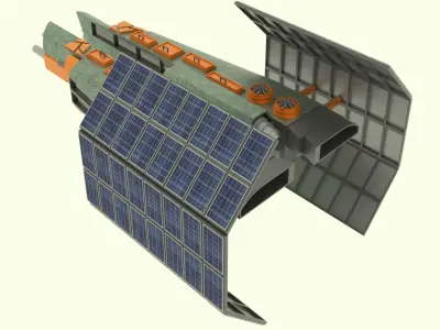 Zenit - Z Spaceship  Low-poly 3D model