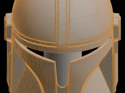 Mandalorian Helmet SciFi 3D Print Model 3D print model