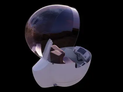 Futuristic vehicle single seat 3D model