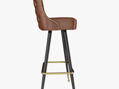 Bar Stool Leather 3D model