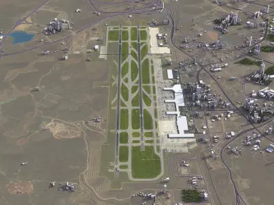 Guiyang - Airport - KWE Low-poly 3D model