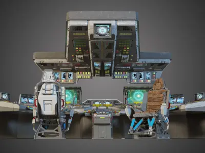spaceship bridge interior 3D model