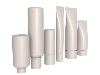 Cosmetic containers collection 2 3D model