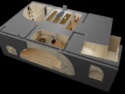 Jabbas Throne Room - Trophy Area - Complete set 1-12 scale 3D Model Pack