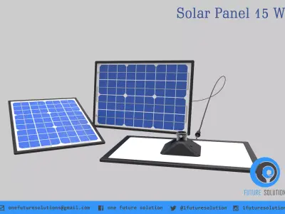 Solar Panel 15 W Free 3D model