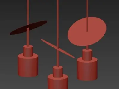 Jacksons Three Ceiling Lamps 3D model buy