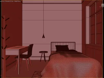 Scandinavian Bedroom 3D model
