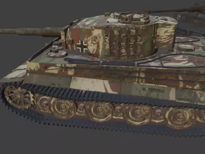 Panzerkampfwagen VI Tiger three cammo versions in one package 3D model