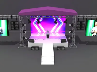 Truss Concert Stage 55 3D model