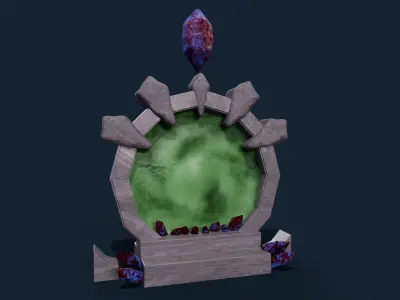 Magical portal  Low-poly 3D model