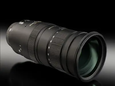 Sigma 50-500mm 4-5 6-3 EX APO DC OS HSM Lens Low-poly 3D model