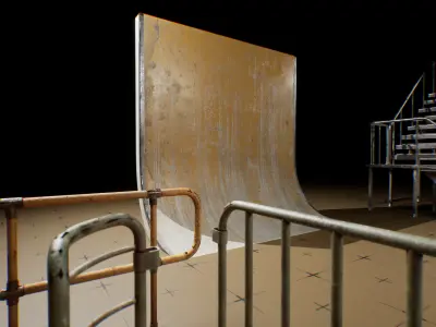 Skate Park Props Set  Low-poly 3D model