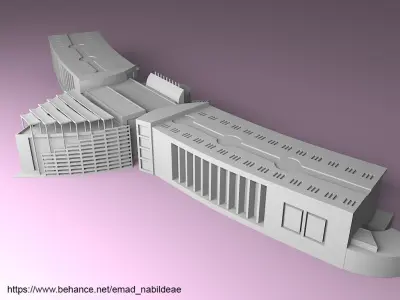 Nile University Cairo 3D print 3D print model