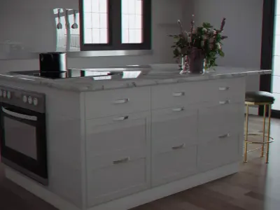 Kitchen Island Free 3D model