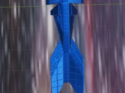 Sci-Fi SpaceShip  Low-poly 3D model