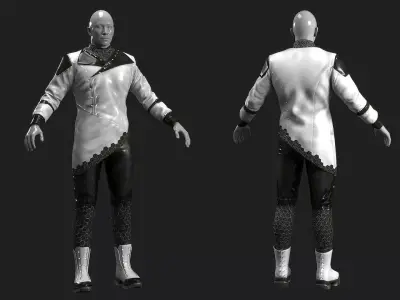 Sci Fi Cyber Clothing Low-poly 3D model