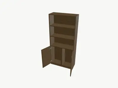 Book Shelf Low-poly 3D model