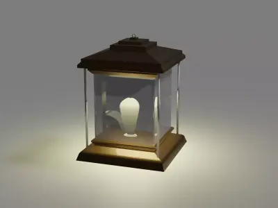 Lantern Light Model Free low-poly 3D model