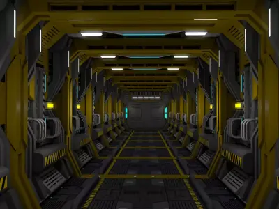 Sci Fi Corridor     3D model