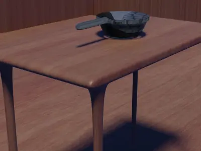 Stone toy pan  Free low-poly 3D model