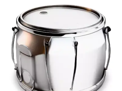 Realistic Metal Drum 3D Model Low-poly 3D model