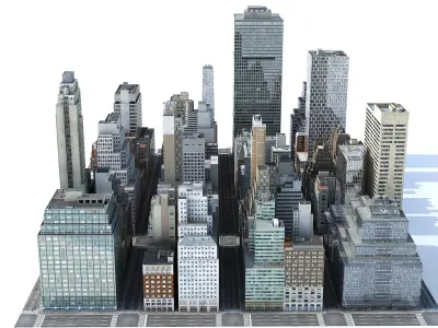  Manhattan District 04 Low Poly 