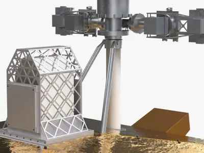  Solar Powered Lunar Rover Vehicle Gold 