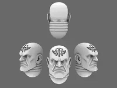 Arthurian Knights V10 Faithful Exposed Heads 3D print model